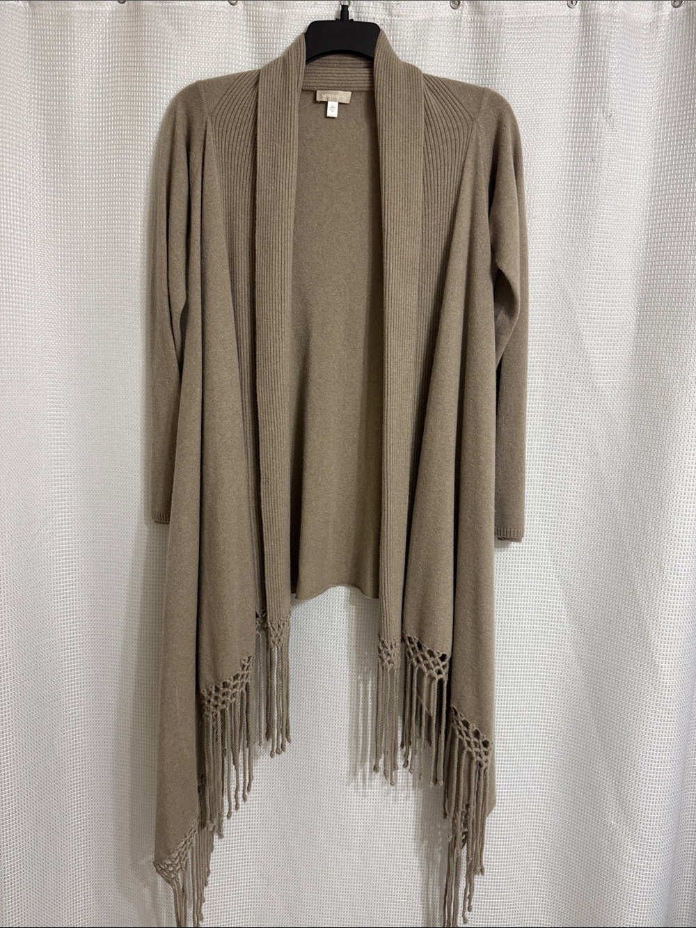 Nordstrom open front cashmere cardigan. One size. Flawed. SEE enlarged PIC.